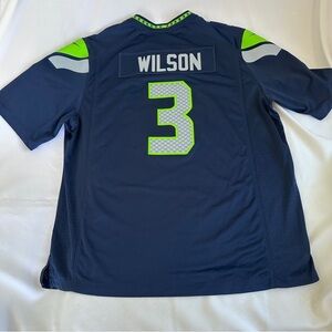 Nike Navy and Green NFL On Field Jersey XXL Seattle Seahawks Russell Wilson